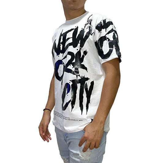 Camiseta Estampada NY - Blanco