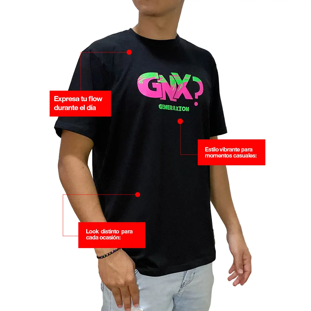 Camiseta Gato - Negro